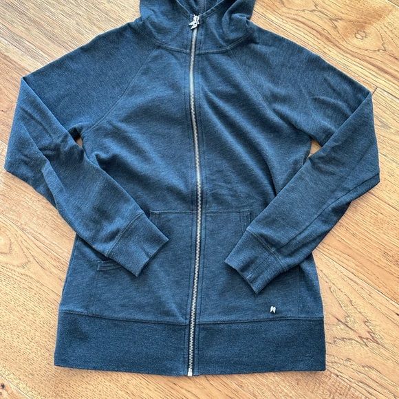 Victoria Secret charcoal grey hoodie with gold sequin bling angel wings - Picture 9 of 11